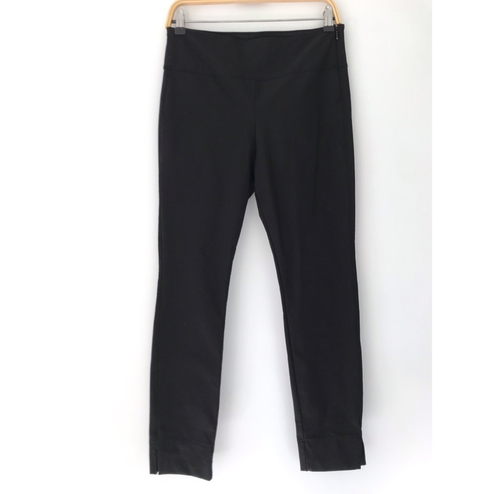 Athleta Wander Slim Ankle Black Slit Travel Work Hiking Trail Outdoors Sz S